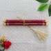 Red Scroll Invitation Card With Tassel Wedding Invitation Customized Foil Printing 